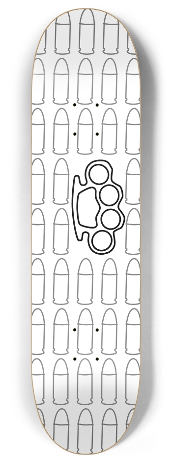 Bullets & Brass Knuckle 8 Inch Skateboard Deck