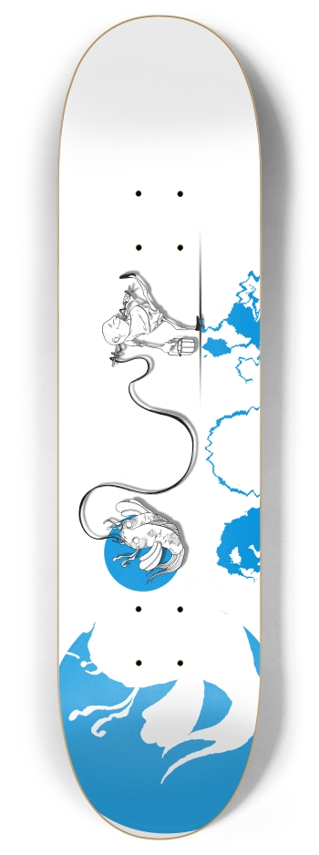 lil Fish Transparent  8 Inch Skateboard Deck
