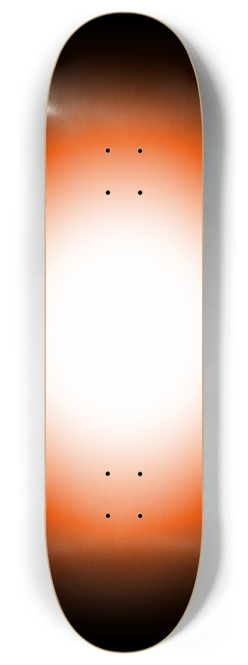 Orange Black White Gradient Background 8 Inch Skateboard Deck