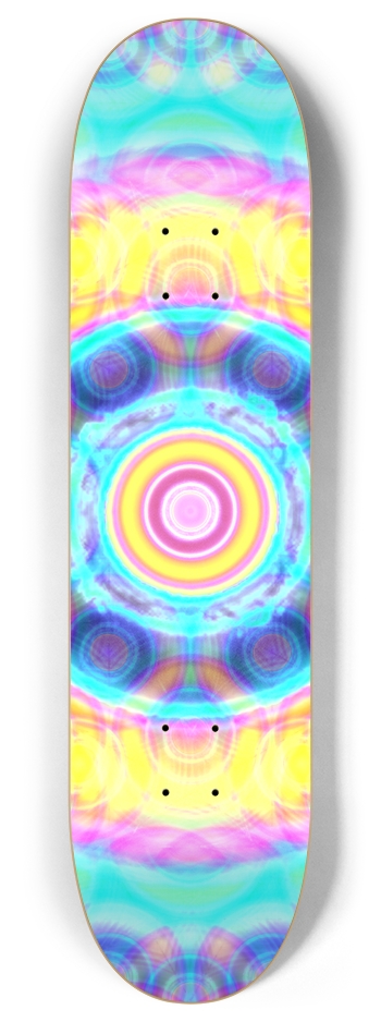 Abstract / Psychedelic Radial Pattern 8 Inch Skateboard Deck