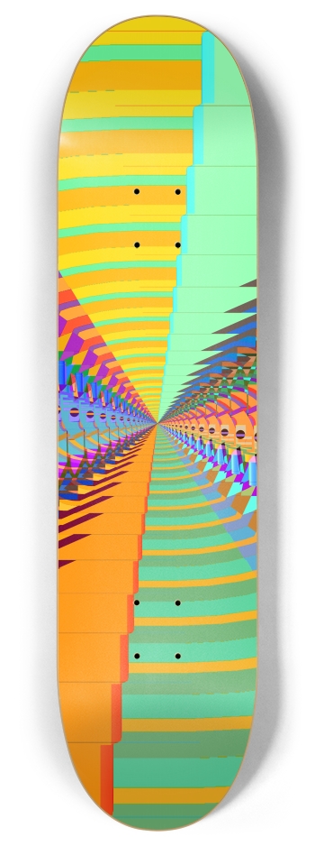 Abstract / Psychedelic Radial Pattern 8 Inch Skateboard Deck