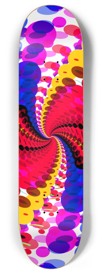 Abstract / Psychedelic Spiral Pattern 8 Inch Skateboard Deck