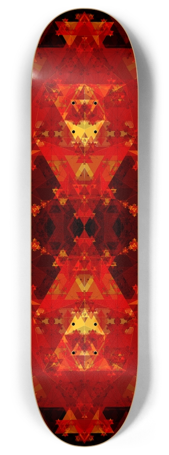 Hexagonal Fractal Pattern 8 Inch Skateboard Deck