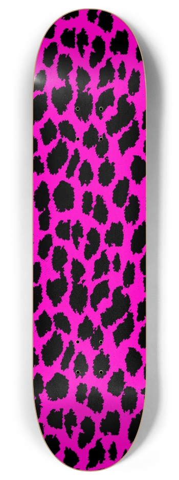 Pink Leopard 8 Inch Skateboard Deck