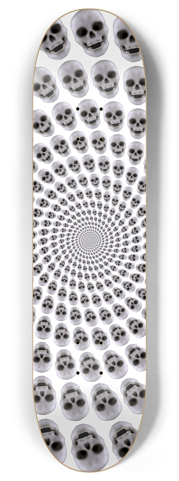 Skull Spiral / Vortex 8 Inch Skateboard Deck