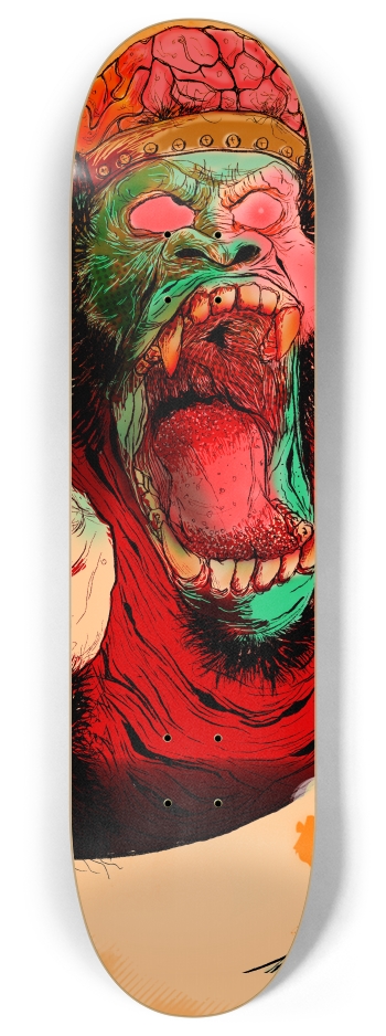 brains!!!!!! 8 Inch Skateboard Deck