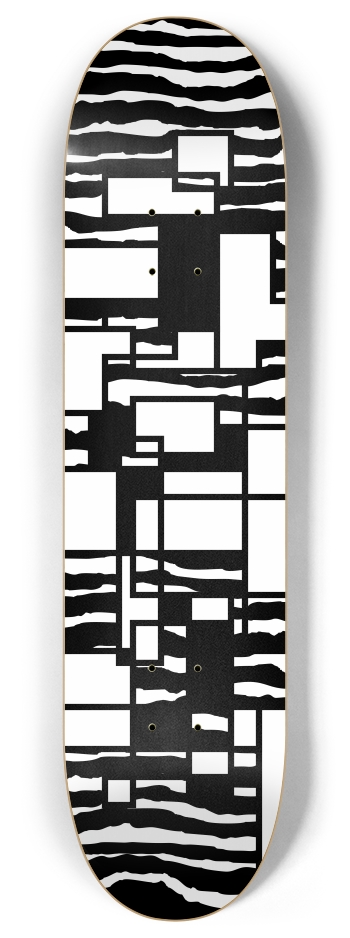 Black & White Rauhaus 8 Inch Skateboard Deck