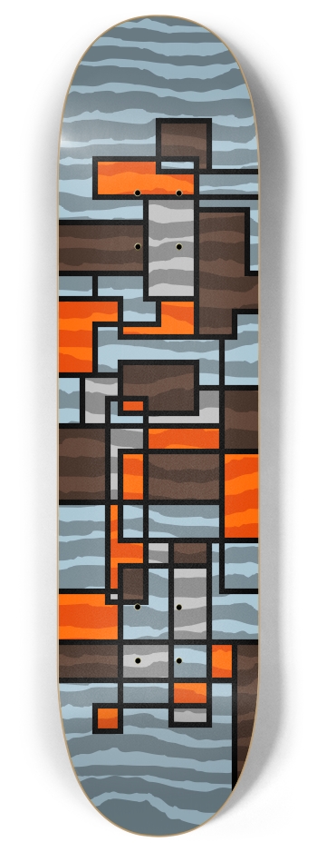 Light Blue Grey Rauhaus 8 Inch Skateboard Deck