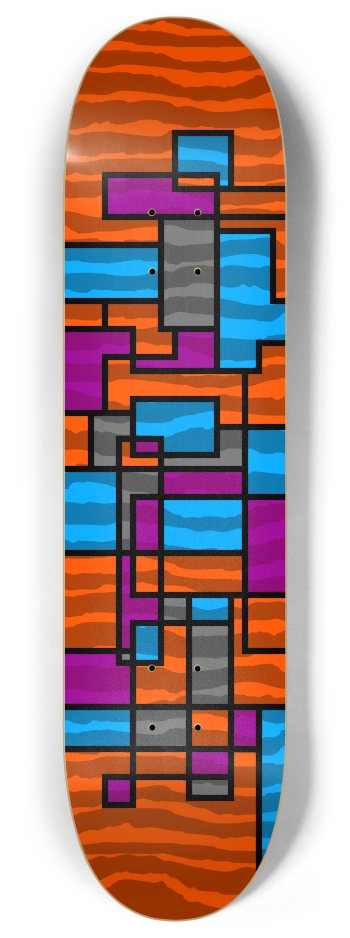 Orange Rauhaus 8 Inch Skateboard Deck