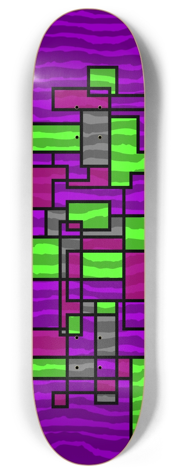 Purple Rauhaus 8 Inch Skateboard Deck