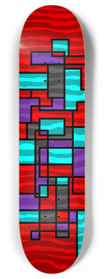 Red Rauhaus 8 Inch Skateboard Deck