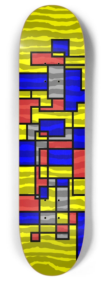 Yellow Rauhaus 8 Inch Skateboard Deck
