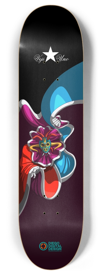 Veji Uno Background 8 Inch Skateboard Deck