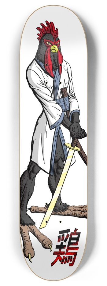 samurai chicken 2 8 Inch Skateboard Deck