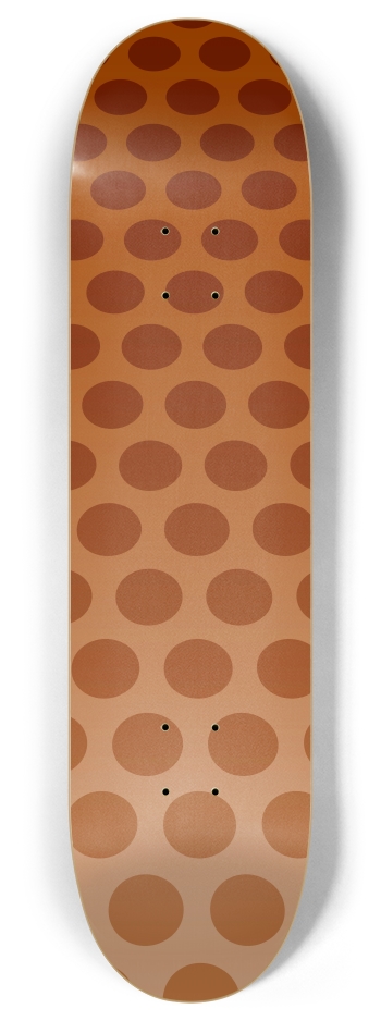 Orange Dots 8 Inch Skateboard Deck