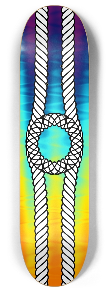 Trippy Rainbow Rope 8 Inch Skateboard Deck