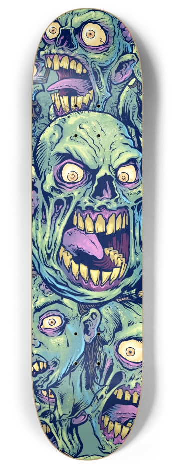 Zombie Heads 8 Inch Skateboard Deck