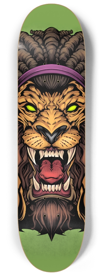 Rasta Lion 8-1/4 Skateboard Deck by Flyland Designs