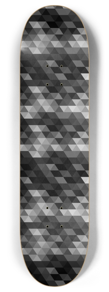 Black and White Triangles 8 Inch Skateboard Deck