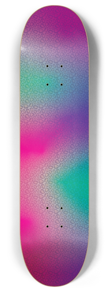 Leopard Print (purple/pink) 8 Inch Skateboard Deck
