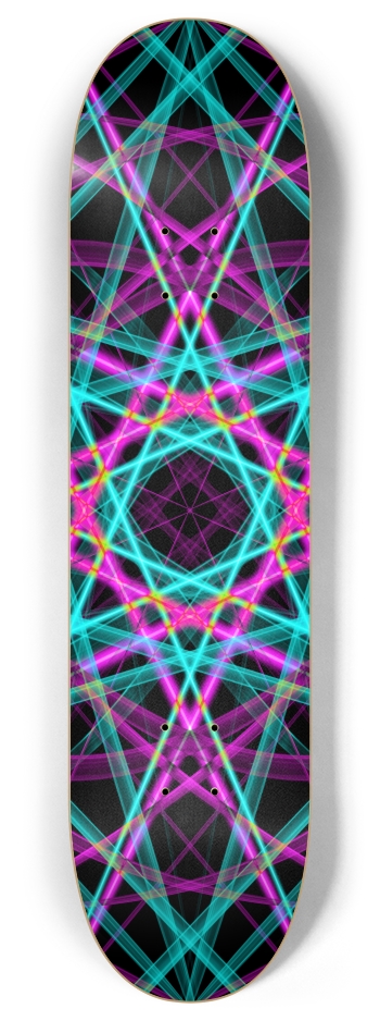 Lazer Show Pink/Teal 8 Inch Skateboard Deck