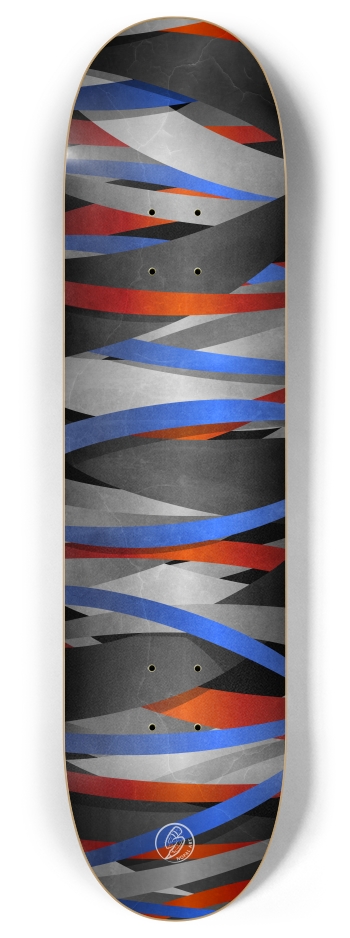 Urban Zebra: Blue 8 Inch Skateboard Deck