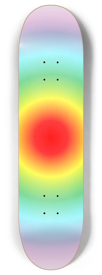Colored Circles  8 Inch Skateboard Deck