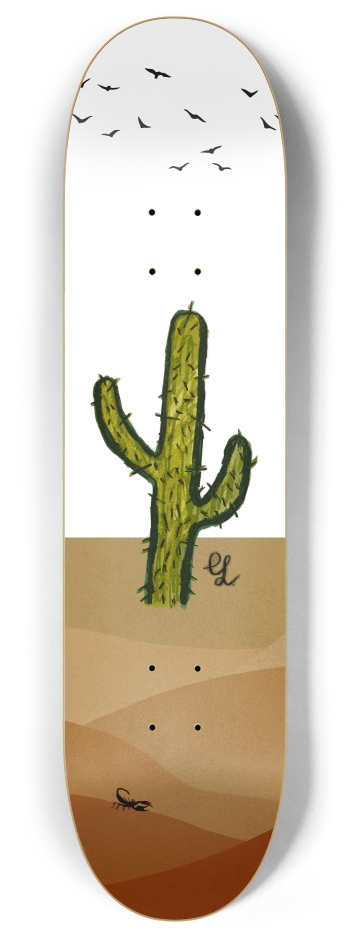 The Sandy Cactus 8 Inch Skateboard Deck