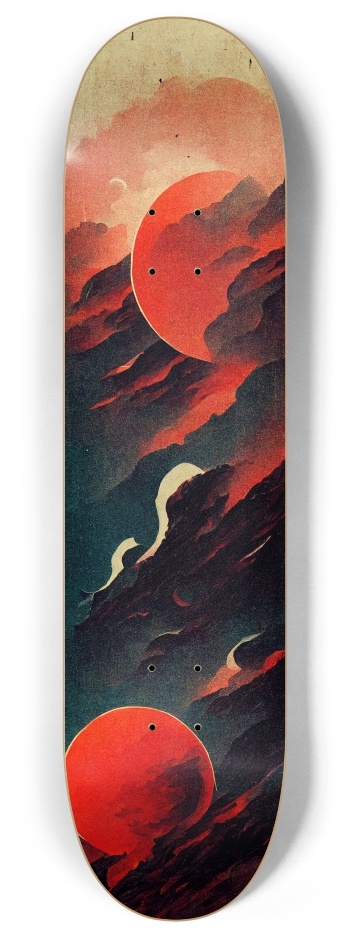 Red Sun 8 Inch Skateboard Deck