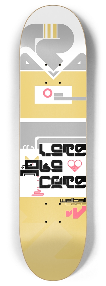 Lets Be Cats 8 Inch Skateboard Deck