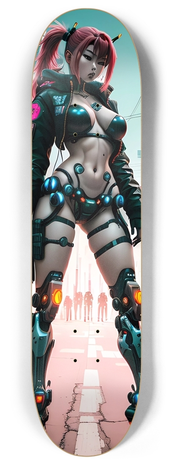 Cyberpunk Tokyo Girl 6 8 Inch Skateboard Deck