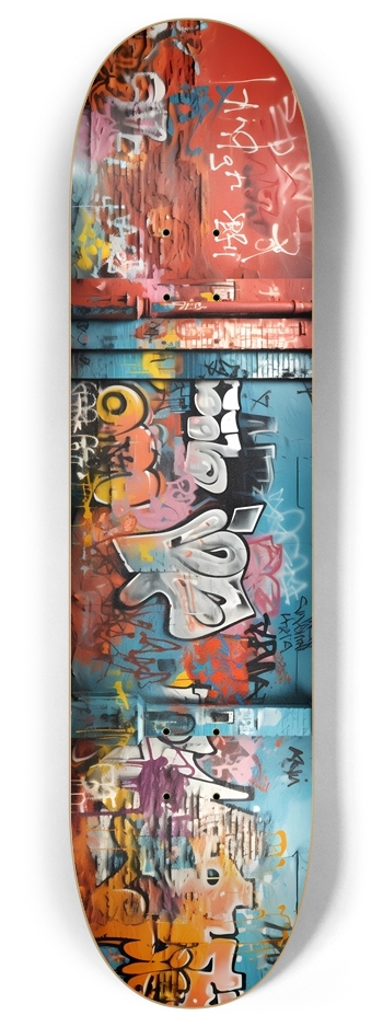AI Generated Graffiti 2 8 Inch Skateboard Deck