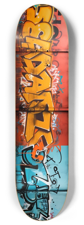 AI Generated Graffiti 1 8 Inch Skateboard Deck
