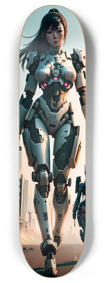Battle Mech Girl 4 8 Inch Skateboard Deck