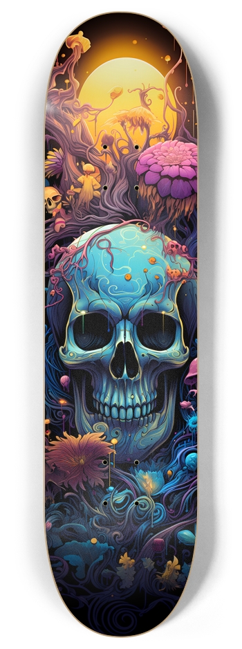 Acid Trip Skull 3 8 Inch Skateboard Deck