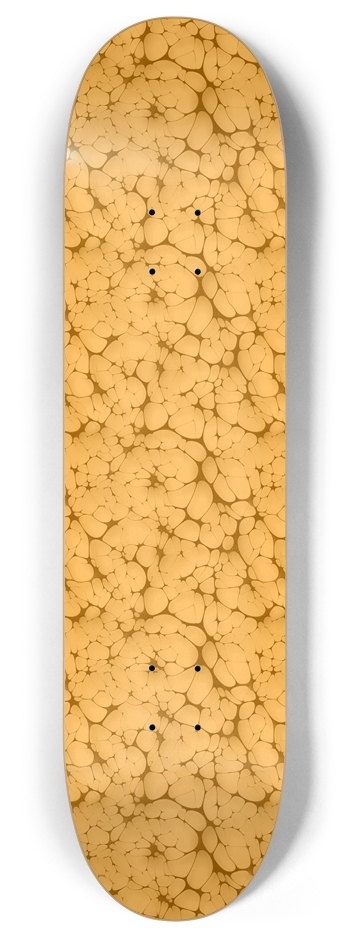 Marbled Orange 8 Inch Skateboard Deck