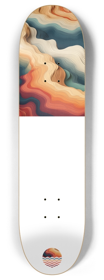 Topographic 8 Inch Skateboard Deck