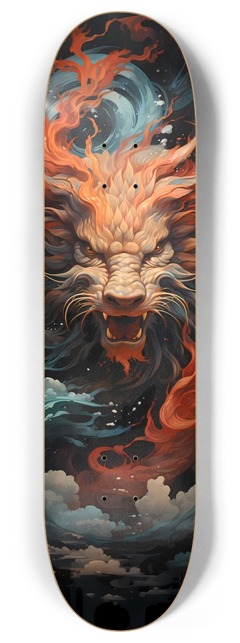 Chinese Fire Dragon 2 8 Inch Skateboard Deck