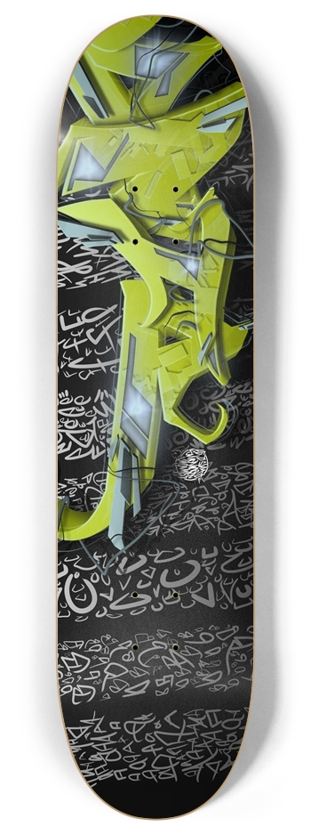 DINO  letter study 8 Inch Skateboard Deck
