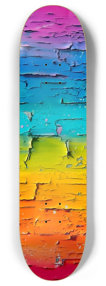 Used rainbow paint 8 Inch Skateboard Deck