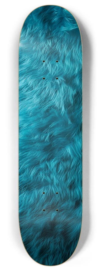 Blue fure plush 8 Inch Skateboard Deck