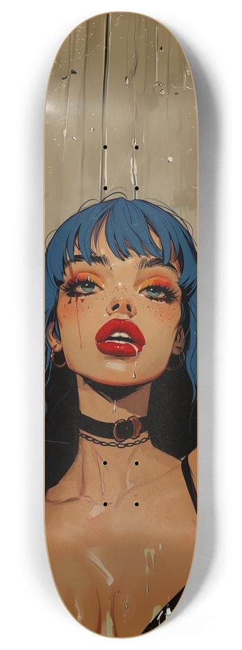 Sexy rock comic girl 8 Inch Skateboard Deck