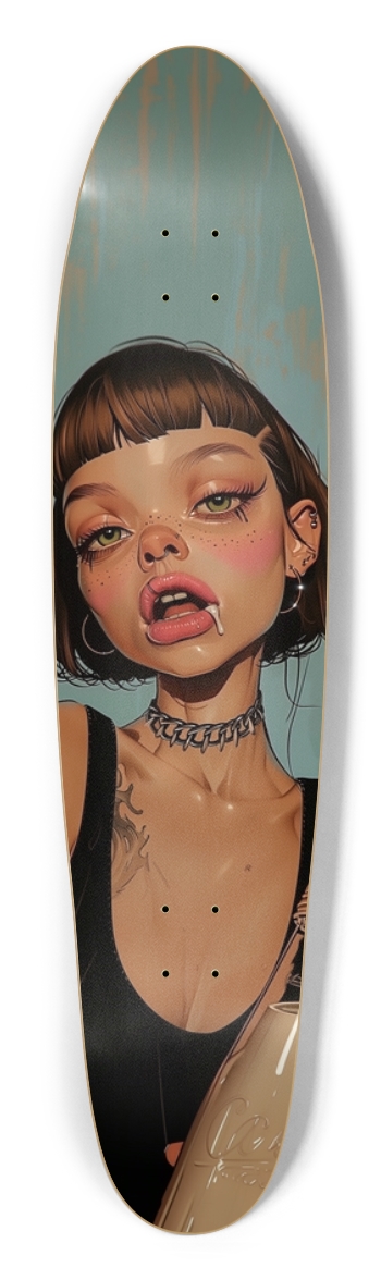 Milky sexy girl Longboard Shape