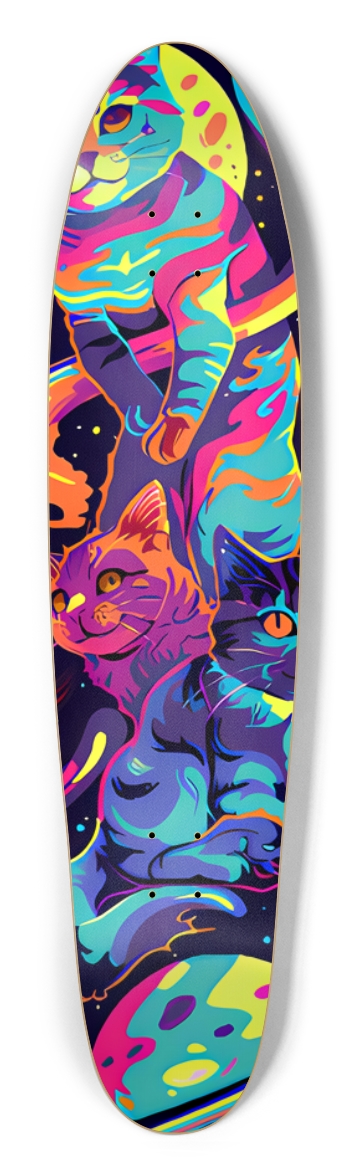 Space Kittens Longboard Shape