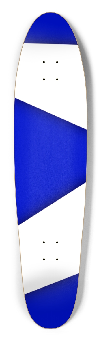 Blue and White Longboard Shape