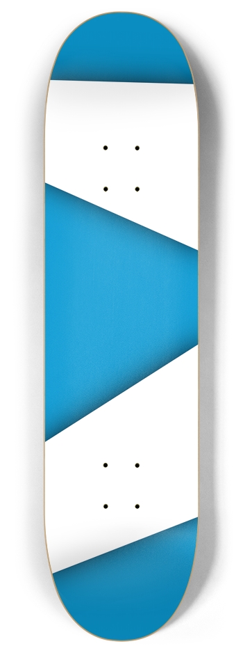 Sky and White 8 Inch Skateboard Deck