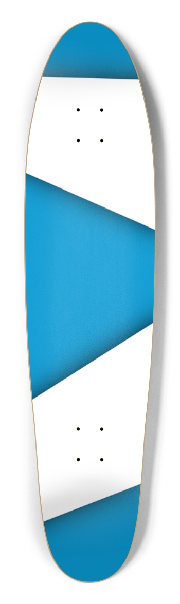 Sky and White Longboard Shape