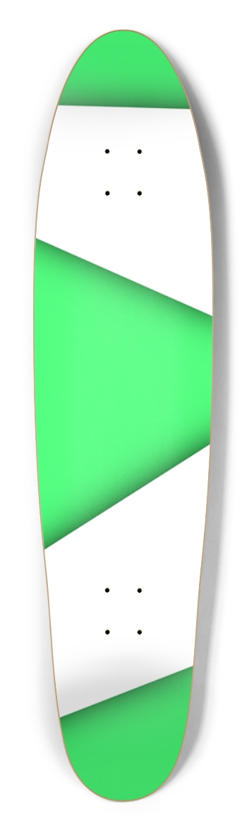 Mint and White Longboard Shape