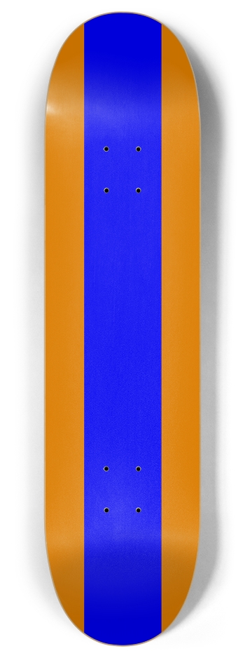 Orange and Blue 8 Inch Skateboard Deck