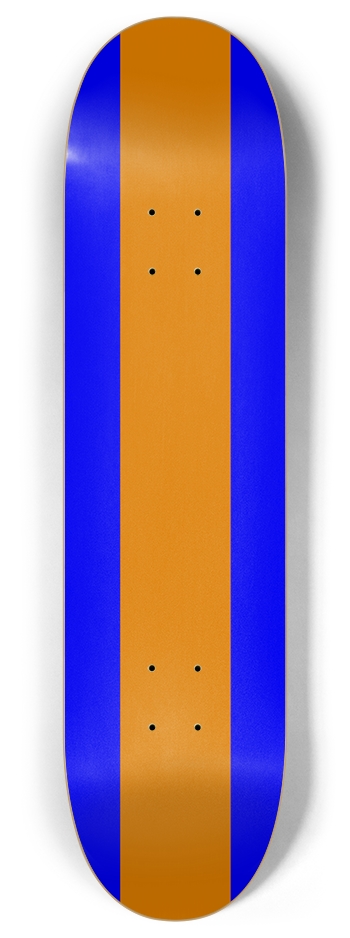 Blue and Orange 8 Inch Skateboard Deck